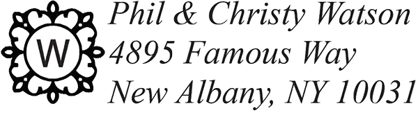 Classic Address Stamp - Monogram – Decorative