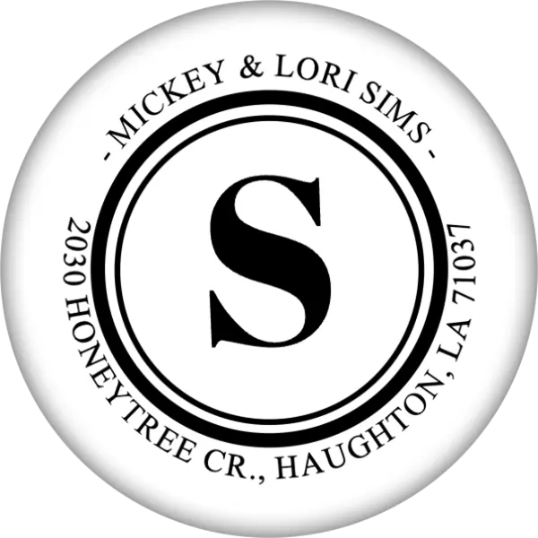 Monogram Address Stamp - Bold
