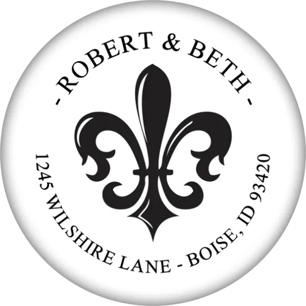 Monogram Address Stamp - Fleur De Lis