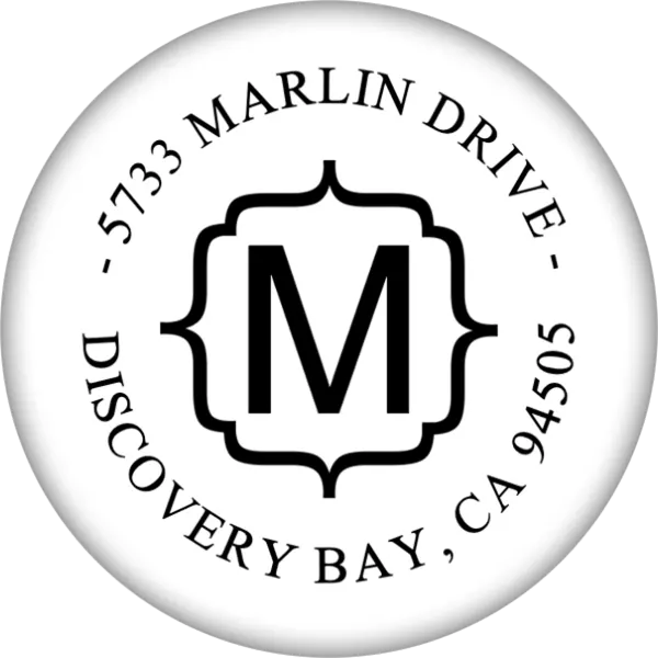 Monogram Address Stamp - Modern