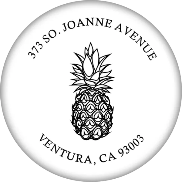 Monogram Address Stamp - Pineapple