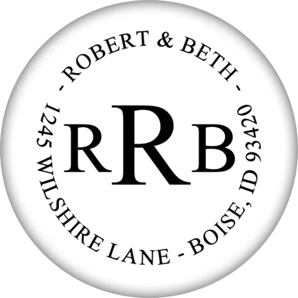 Monogram Address Stamp - Roman