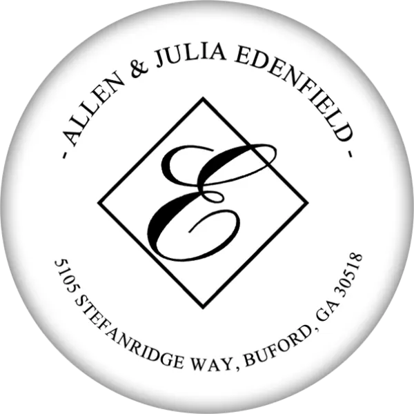 Monogram Address Stamp - Script