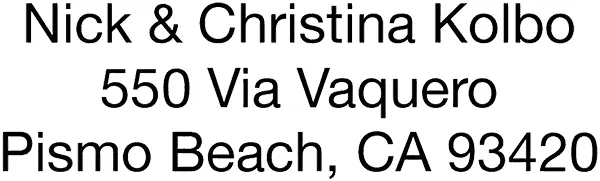 Classic Address Stamp - Standard - Centered - 3 Line