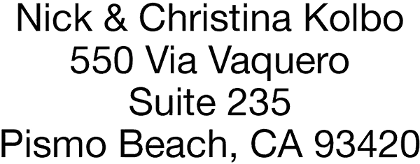 Classic Address Stamp - Standard - Centered - 4 Line