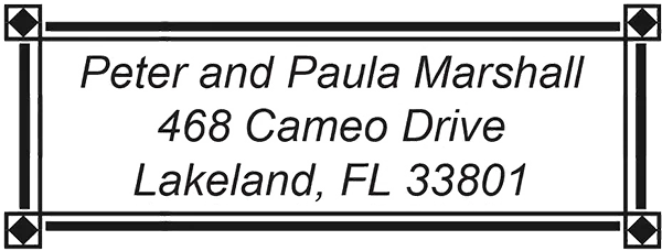 Classic Address Stamp - Vintage Border 2