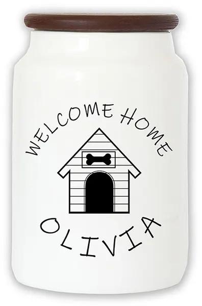 Dog Treat Jar - Welcome Home