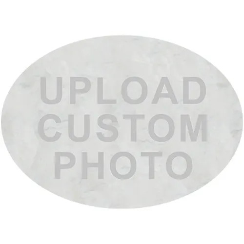 Beveled Glass Holiday Ornament - Oval Custom Photo
