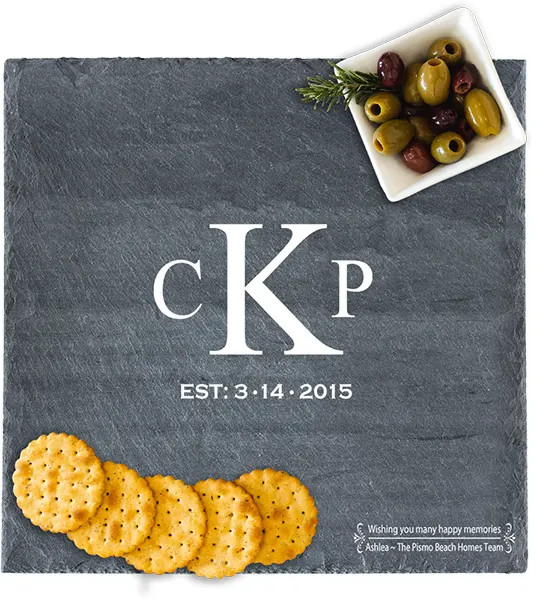 Slate Cheese Board - Initials