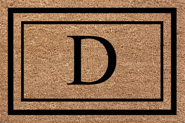 Welcome Home Doormat - Double Border - Initial