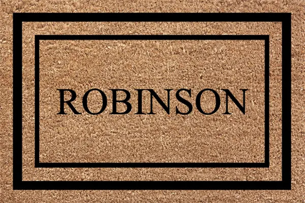 Welcome Home Doormat - Double Border - Last Name
