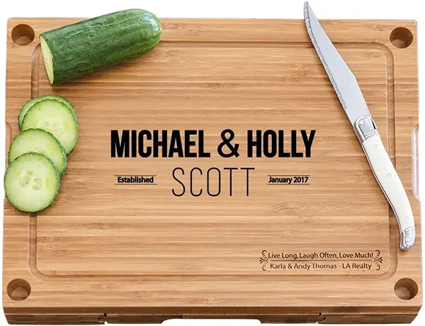 Bamboo Cheese Board with Glass Cutting Board & 3 Cheese Tools - Impact