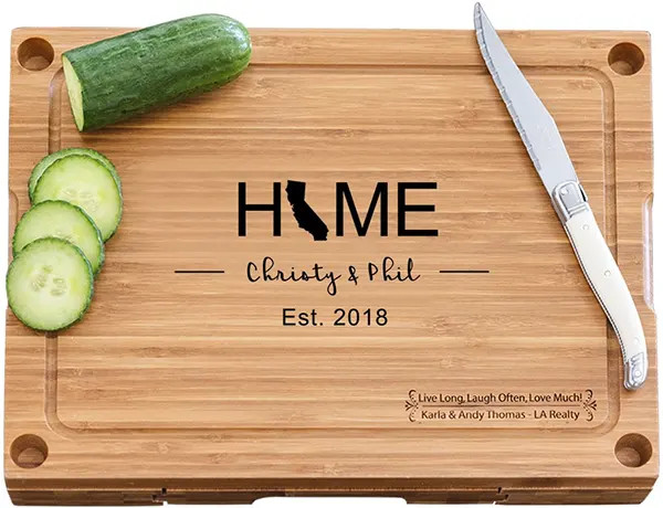 Bamboo Cheese Board with Glass Cutting Board & 3 Cheese Tools - State Home