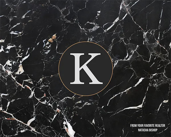 Large Tempered Glass Cutting Board - 12" × 15" - Black Marble