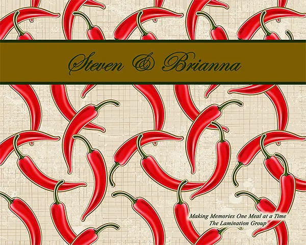 Large Tempered Glass Cutting Board - 12" × 15" - Chili Peppers