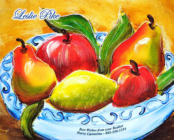 Large Tempered Glass Cutting Board - 12" × 15" - Country Fruit