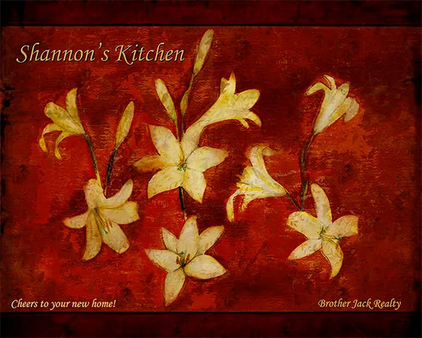 Large Tempered Glass Cutting Board - 12" × 15" - Flowers
