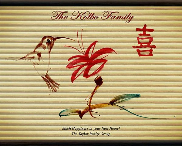 Large Tempered Glass Cutting Board - 12" × 15" - Hummingbird
