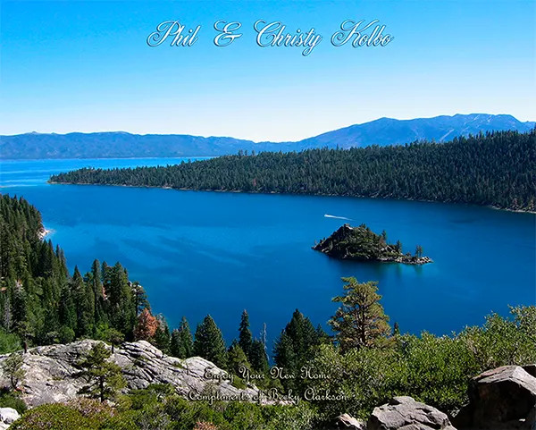 Large Tempered Glass Cutting Board - 12" × 15" - Mountain Lake