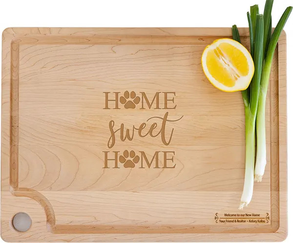 Maple Cutting Board - Home Sweet Home with Paws