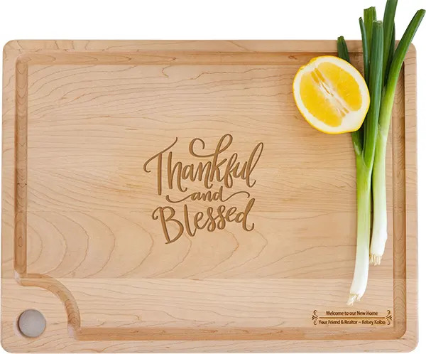 Maple Cutting Board - Thankful and Blessed