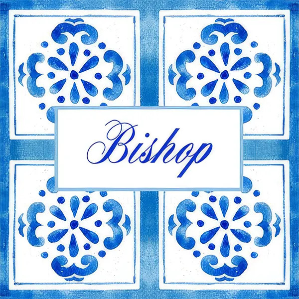 Sandstone Coaster Set - Blue Tiles