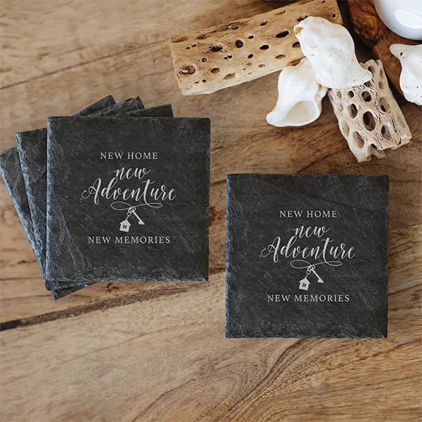 Slate Coaster Set - New Adventure