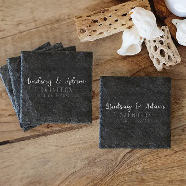 Slate Coaster Set - Whimsical