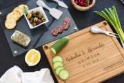 Bamboo Cheese Board with Glass Cutting Board & 3 Cheese Tools Photo