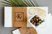 Pavia Marble & Acacia Wood Serving Tray Photo