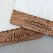 Italian Marble & Acacia Wood Cheese Board Photo